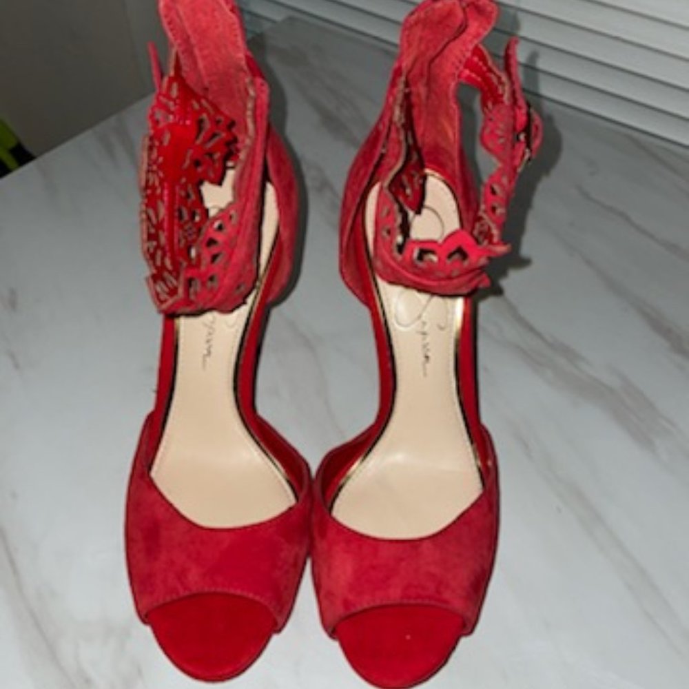 Brand New Jessica Simpson AnkleStrap Red Heels 6.5